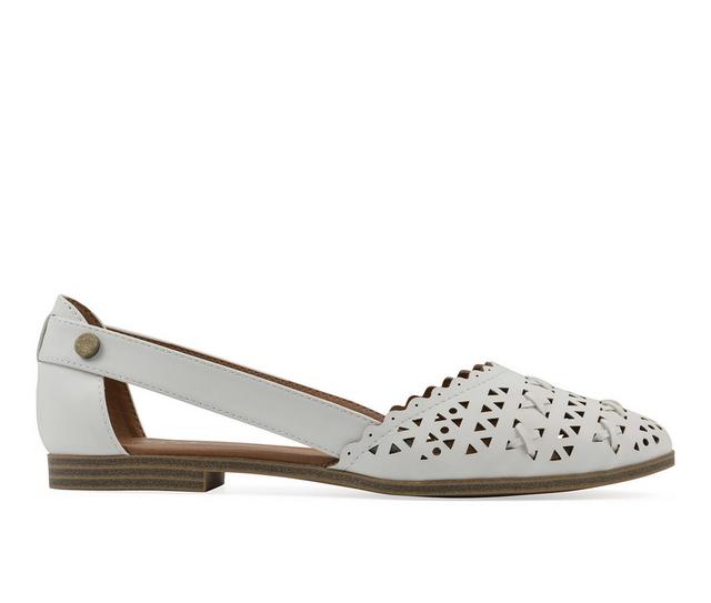 Women's White Mountain Nobler Flats in Off White color