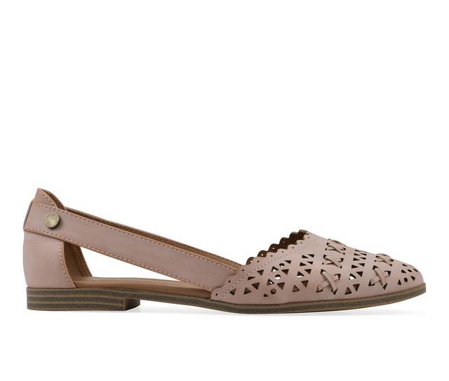Women's White Mountain Nobler Flats in Blush color