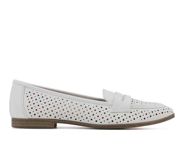 Women's White Mountain Noblest Loafers in White color