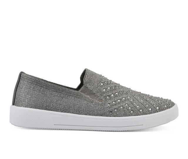 Women's White Mountain Upbring Slip On Shoes in Silver color