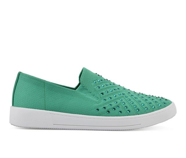 Women's White Mountain Upbring Slip On Shoes in Classic Green color