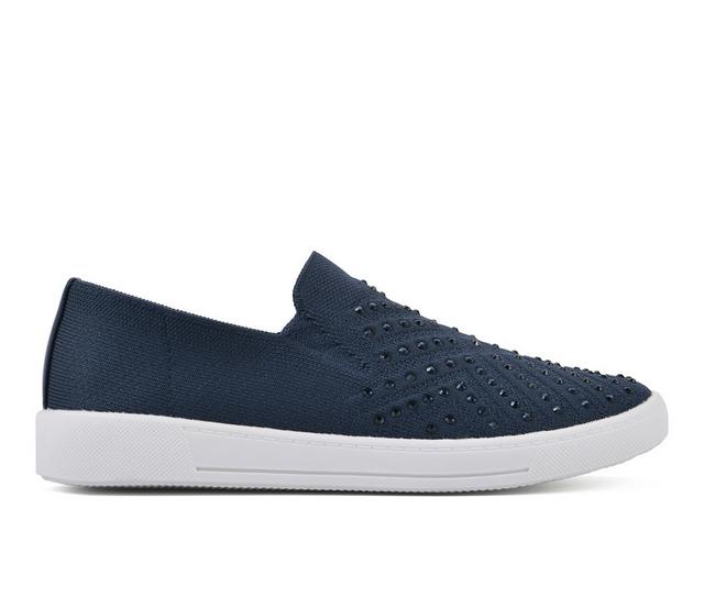 Women's White Mountain Upbring Slip On Shoes in Navy color