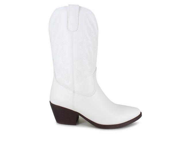 Women's Unionbay Dolly Western Boots in White color