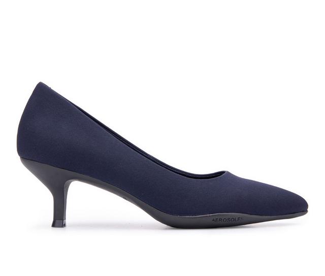 Women's Aerosoles Ludlow Pumps in Navy Strech color