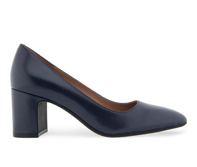 Women's Aerosoles Minetta Pumps in Navy Leather color