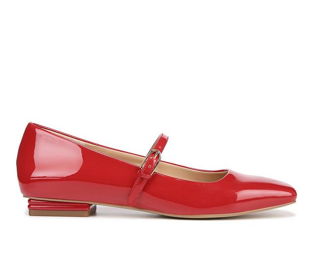 Women's Franco Sarto Tinsley Mary Jane Flats in Cherry Red color