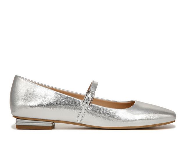 Women's Franco Sarto Tinsley Mary Jane Flats in Silver color