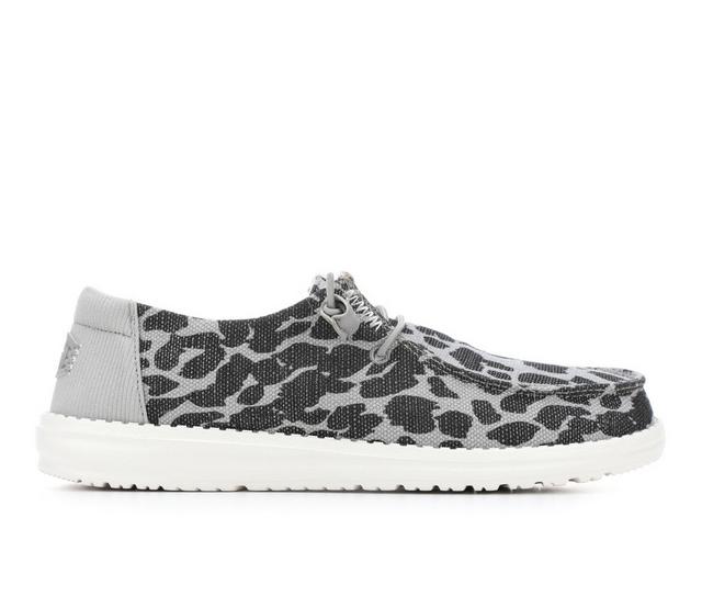 HEYDUDE Wendy Leopard Sparkle in Black/Grey color