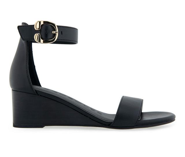 Women's Aerosoles Willis Wedge Sandals in Black Combo color