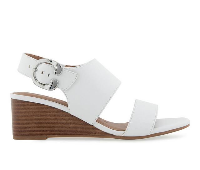Women's Aerosoles Worth Espadrille Wedge Sandals in White Combo color