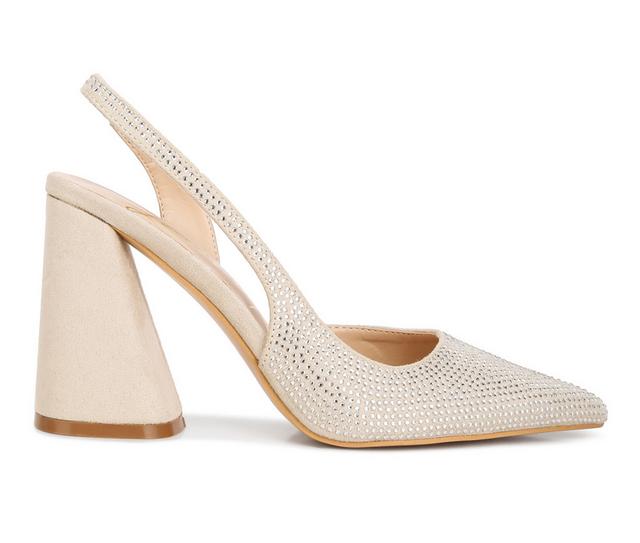 Women's London Rag Saranna Slingback Pumps in Beige color