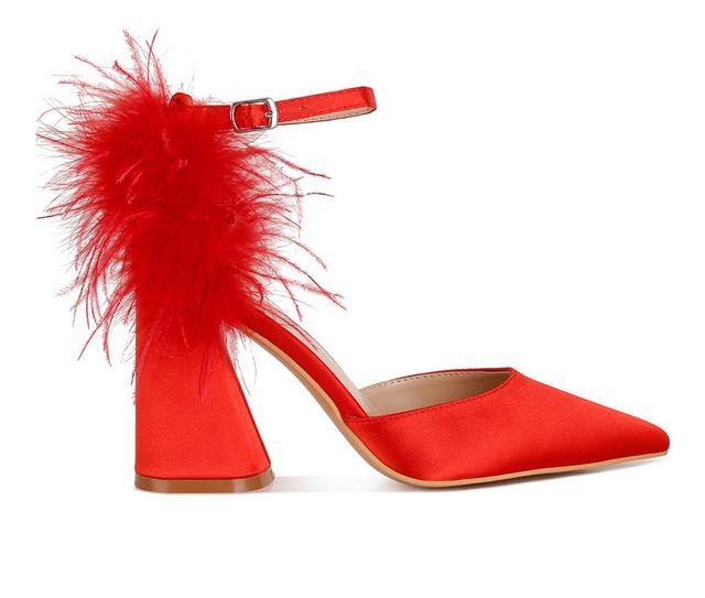 Women's London Rag Palmetta Pumps in Red color