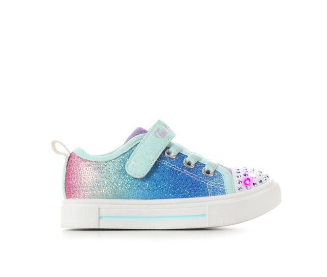 Girls' Skechers Toddler Twinkle Sparks Sequin Slip on in Lt Blue/Multi color