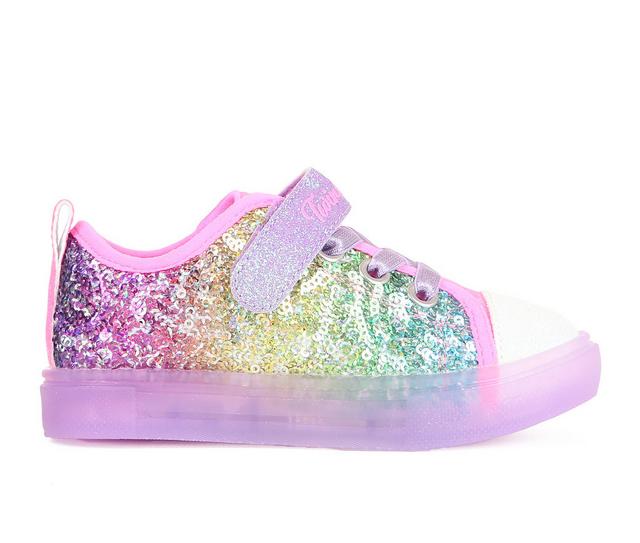 Girls' Skechers Toddler Twinkle Sparks Sequin Slip on in Hot Pink/Multi color