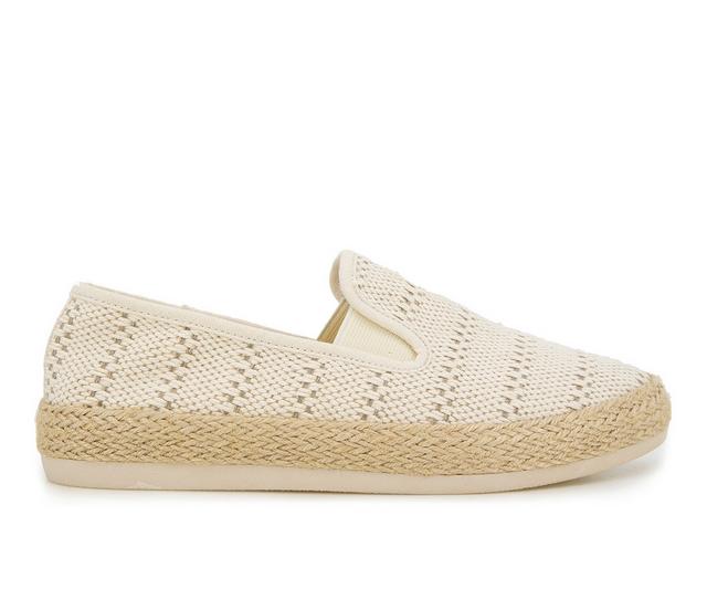 Women's Esprit Nadine Espadrille Slip-On Shoes in Cream Crochet color