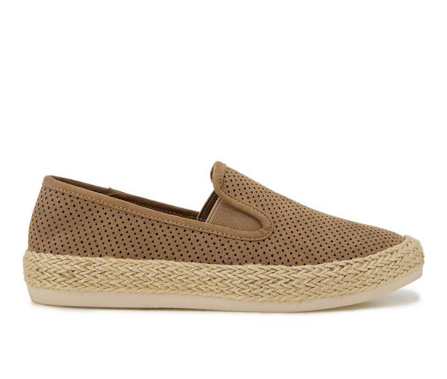 Women's Esprit Nadine Espadrille Slip-On Shoes in Medium Taupe color