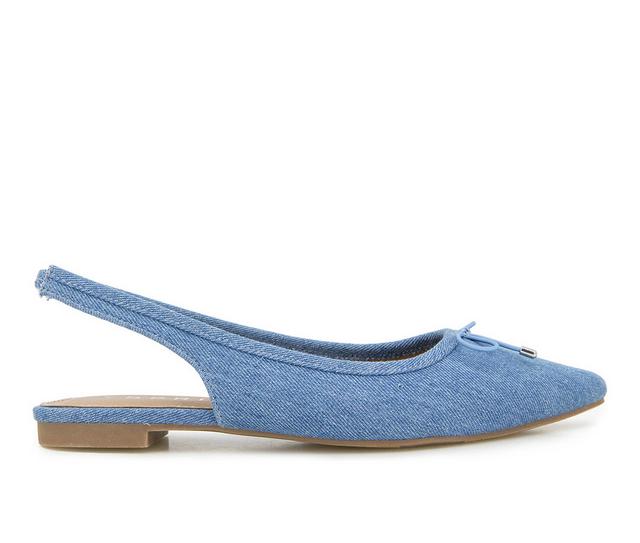 Women's Esprit Petria Slingback Flats in Blue Denim color