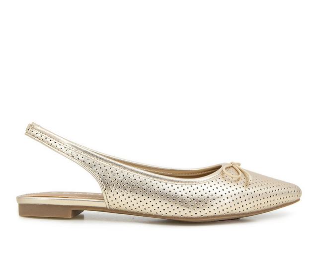 Women's Esprit Petria Slingback Flats in Gold Metallic color