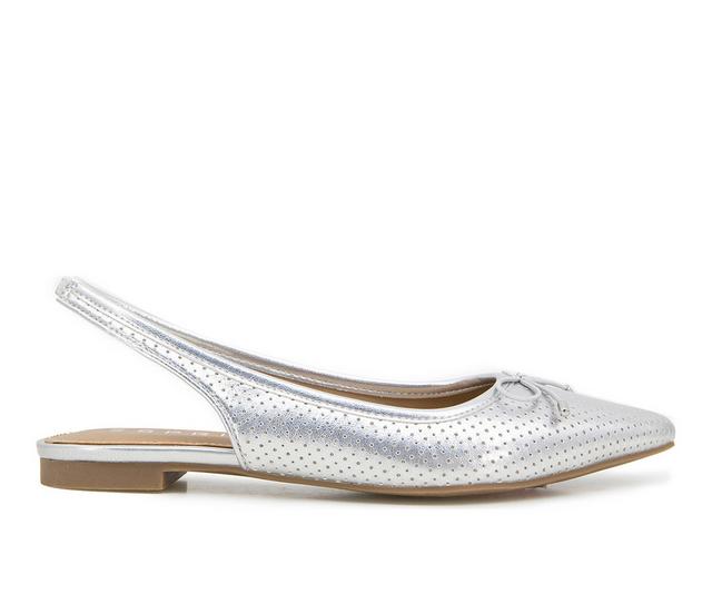 Women's Esprit Petria Slingback Flats in Silver Metallic color