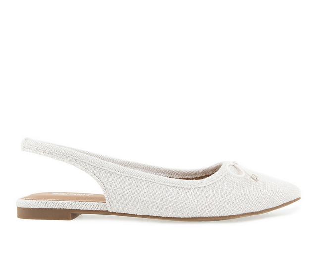 Women's Esprit Petria Slingback Flats in Ivory Linen color