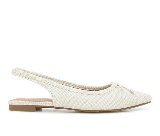 Women's Esprit Petria Slingback Flats in Light Nat Linen color