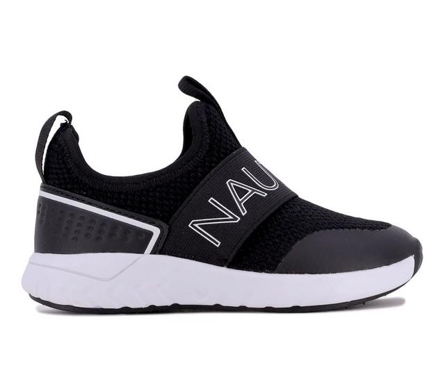 Boys' Nautica Toddler Alois Saga Mesh Sneaker in Black/White color