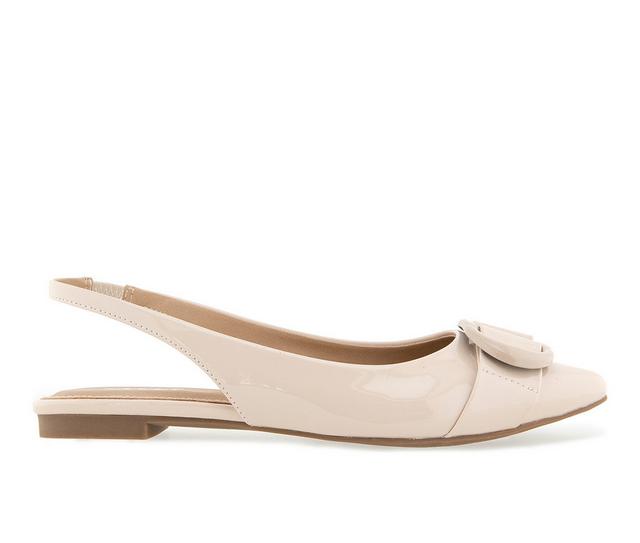 Women's Esprit Preslee Slingback Flats in Ivory Patent color