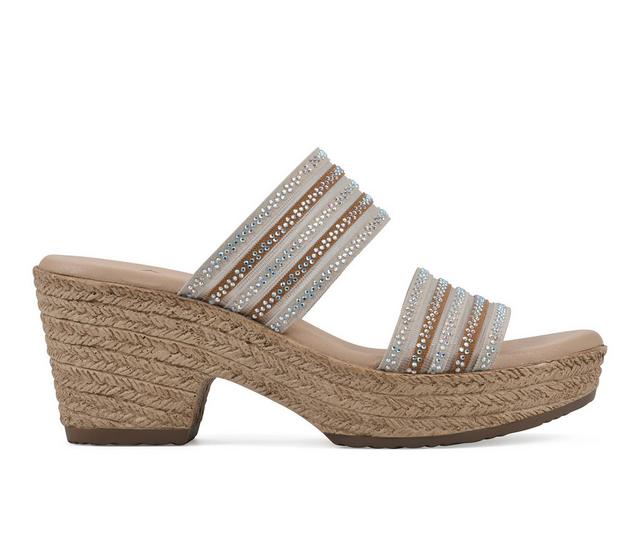 Women's Cliffs by White Mountain Bia Espadrille Wedge Sandals in Natural/Tan color