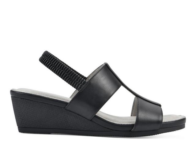 Women's Cliffs by White Mountain Candea Wedge Sandals in Black color