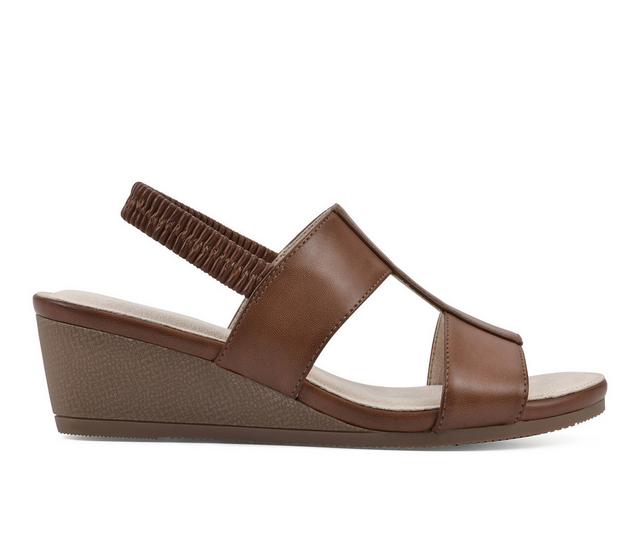 Women's Cliffs by White Mountain Candea Wedge Sandals in Tan color