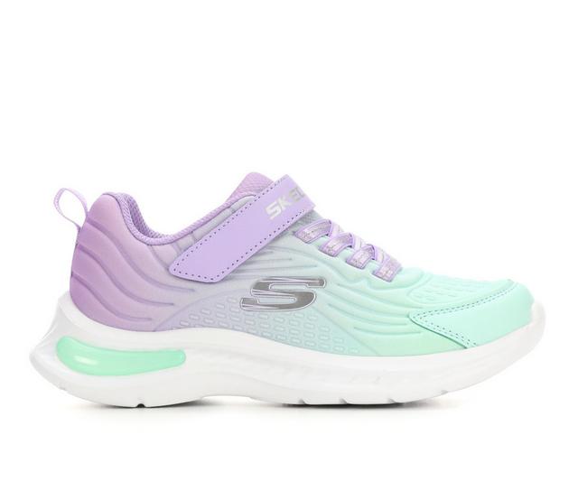 Girls' Skechers Little Kid Jumpster Tech Running Shoes in Lavender color