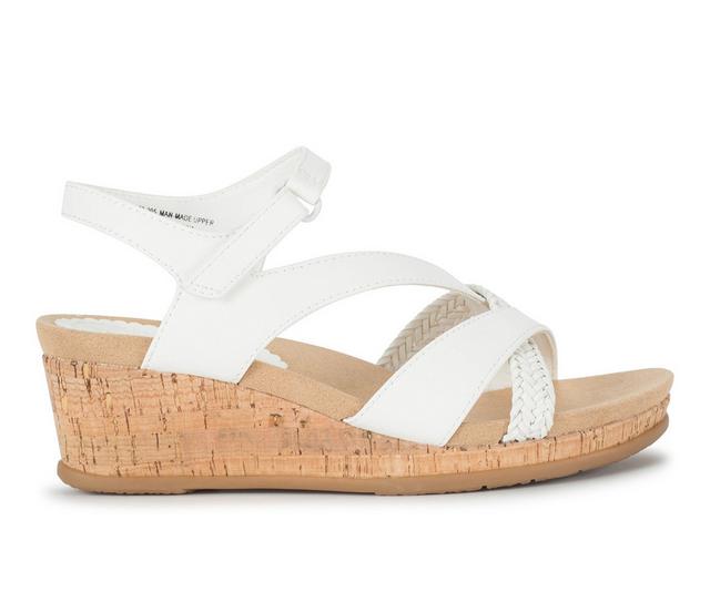 Women's Baretraps Farah Wedge Sandals in White color