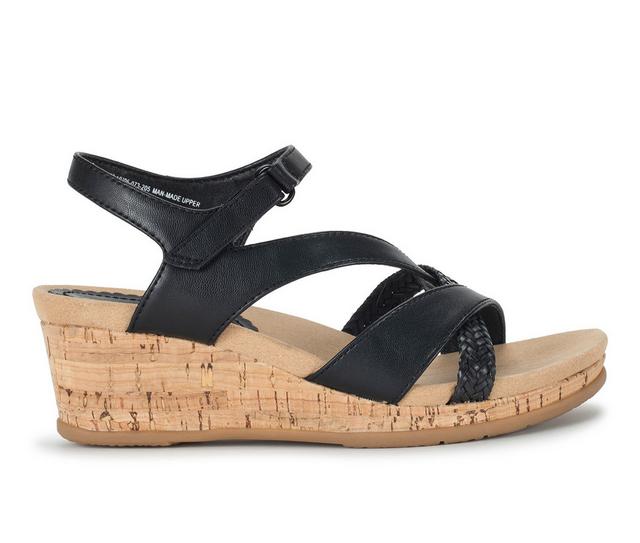 Women's Baretraps Farah Wedge Sandals in Black color