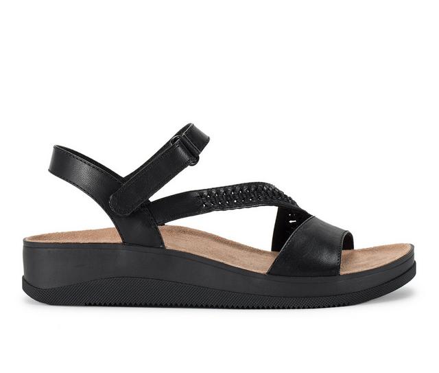 Women's Baretraps Frolick Wedge Sandals in Black color