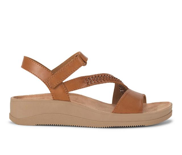 Women's Baretraps Frolick Wedge Sandals in Dark Caramel color