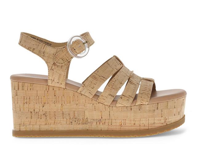 Women's Baretraps Savannah Platform Wedge Sandals in Natural Cork color