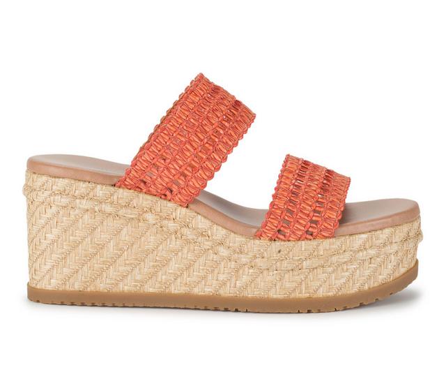 Women's Baretraps Sophie Espadrille Wedge Sandals in Orange Aid color