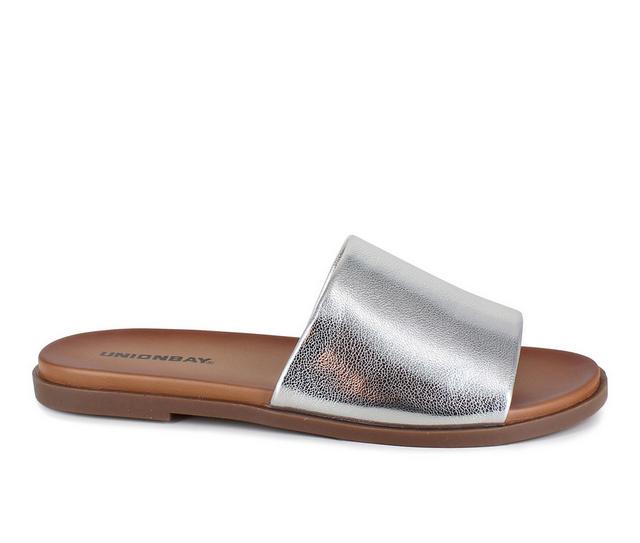 Women's Unionbay Renee Sandals in Silver color