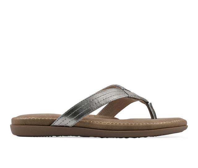 Women's Cliffs by White Mountain Fateful Flip-Flops in Silver color