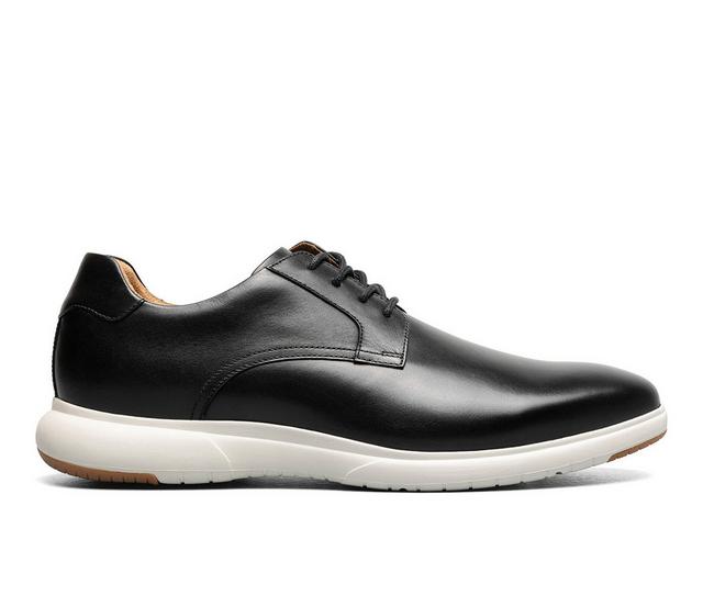 Men's Florsheim Dash Plain Toe Oxford in Black/White color