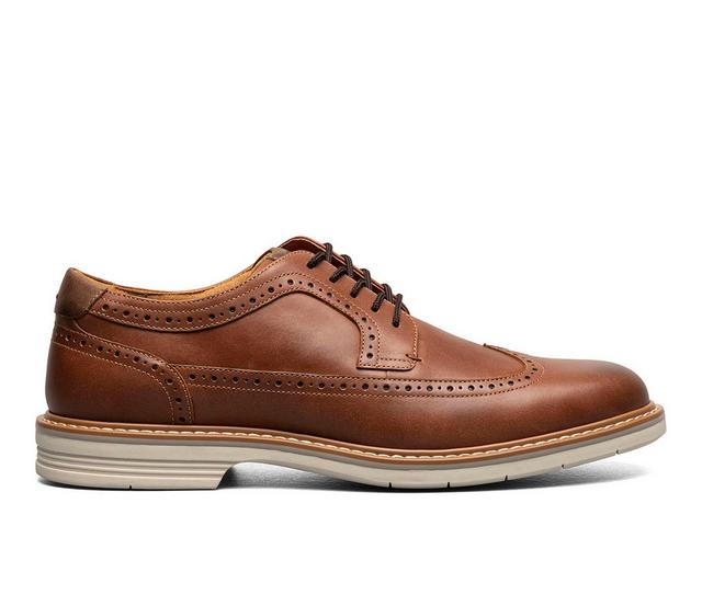 Men's Florsheim Norwalk Wingtip Oxford Dress Shoes in Cognac Multi color