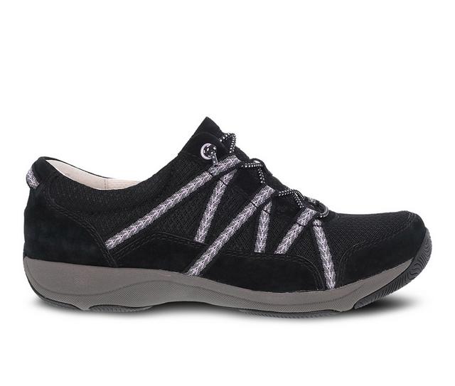 Women's Dansko Harlyn Casual Sneakers in Black Suede color