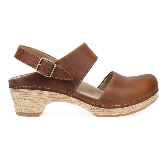 Women's Dansko Lucia Clogs in Tan Oiled color