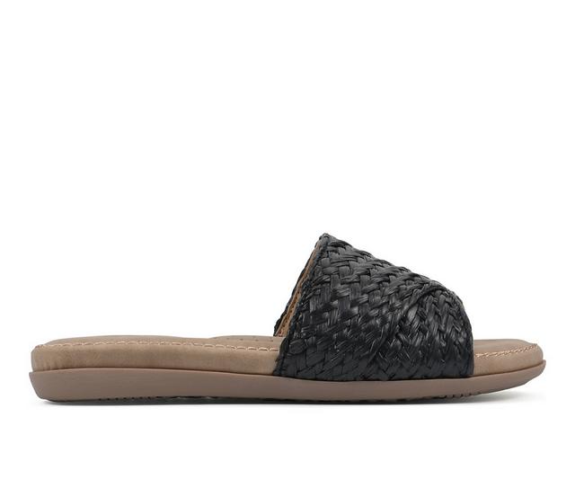 Women's Cliffs by White Mountain Flawless Sandals in Black Raffia color