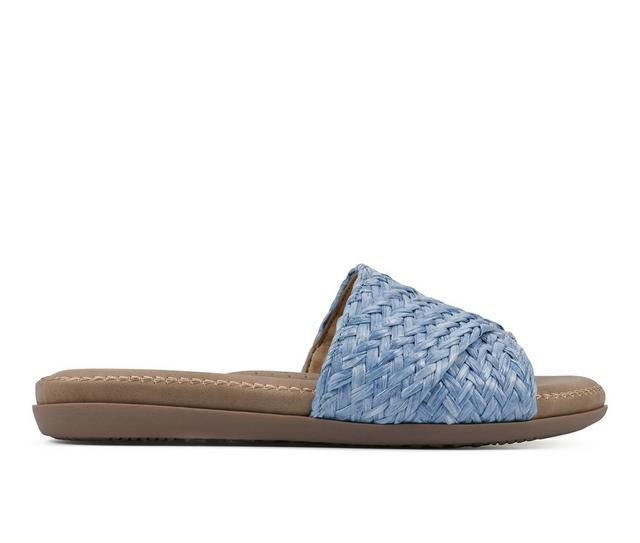 Women's Cliffs by White Mountain Flawless Sandals in Blue Raffia color