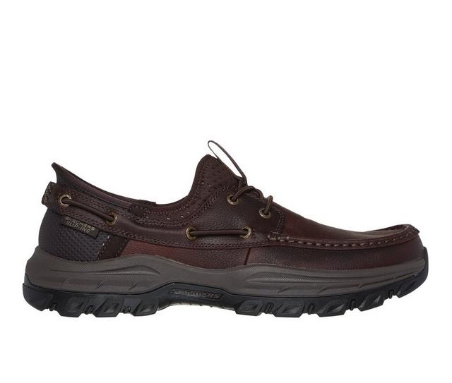 Men's Skechers 205188 Knowlson - Shore Thing Boat Shoes in Red Brown color