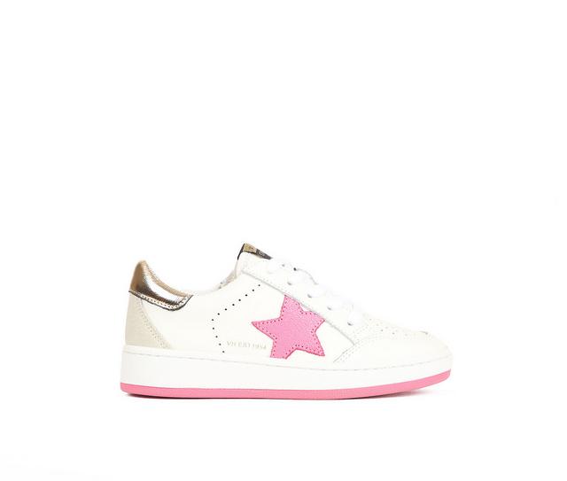 Girls' VINTAGE HAVANA Toddler & Little Kid Kally Sneakers in White/Pink Pop color