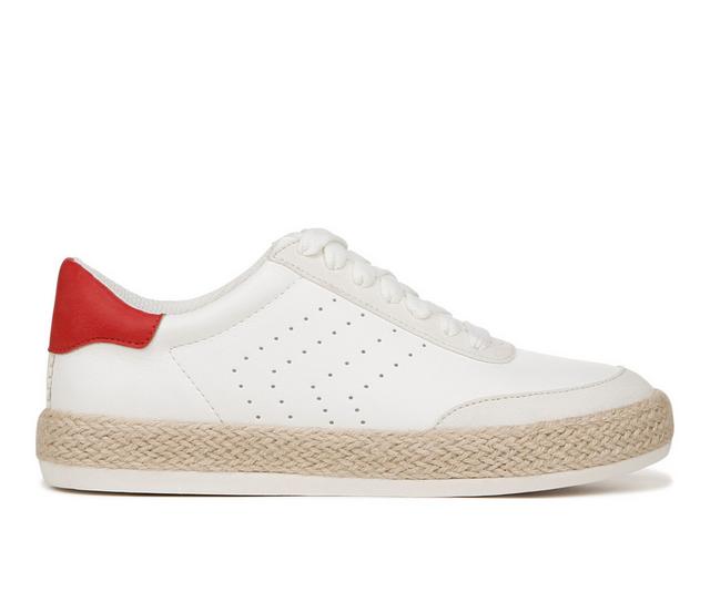Women's Dr. Scholls Madison Fun Sneakers in White/Red color