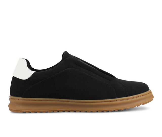Men's Vance Co. Matteo Casual Slip On Shoes in Black Suede color