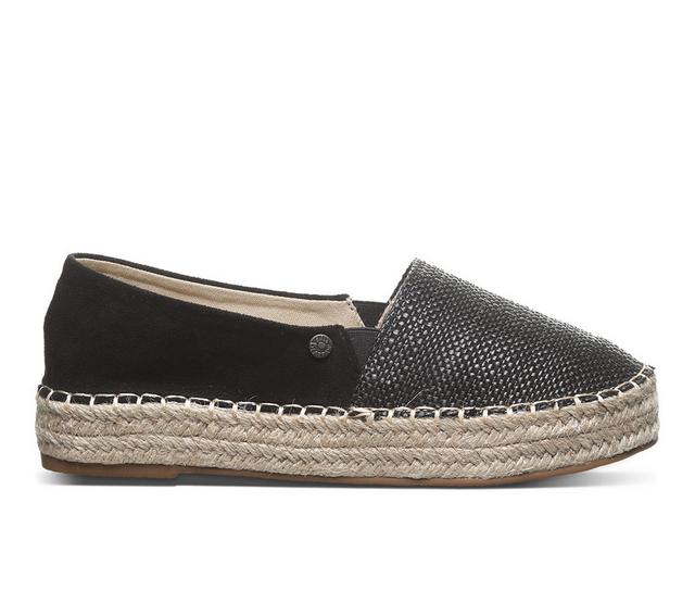 Women's Bearpaw Macchiato Espadrille Slip Ons in Black color